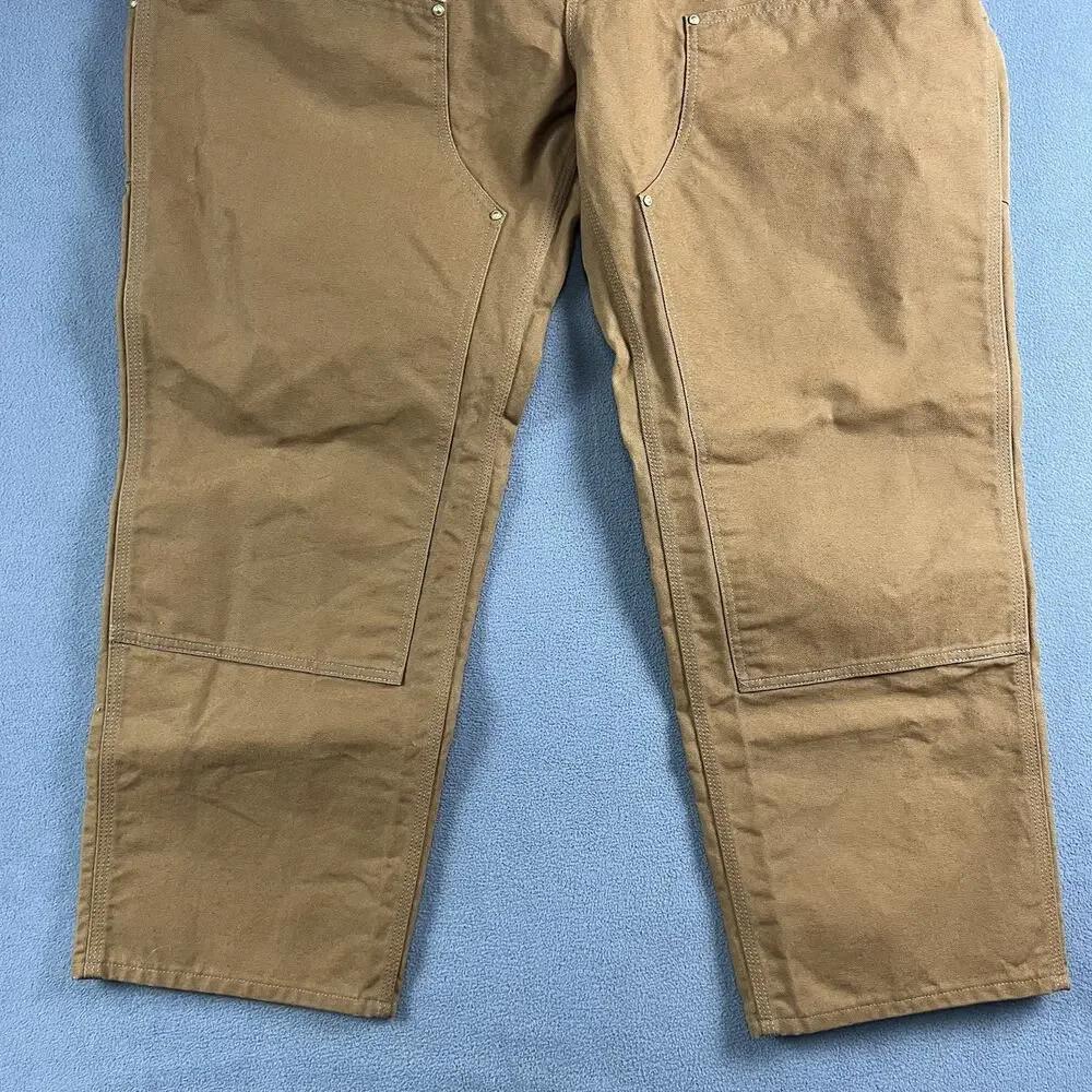 Carhartt Pants Mens 44X30 Brown Double Knee Carpenter Canvas Workwear